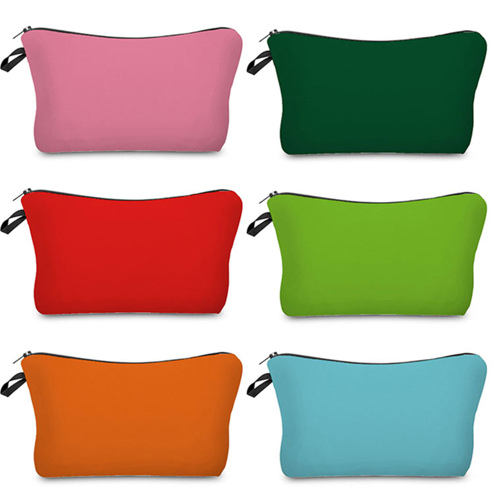 Pillow Cover Sublimation - Wärmeübertragung Kosmetiktaschen Einfarbig Frauen Tasche Für